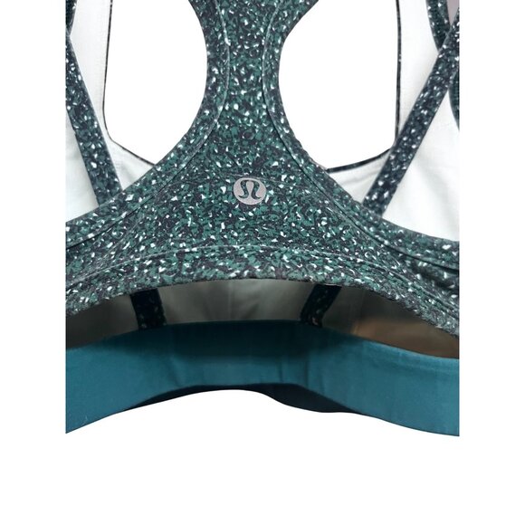 Lululemon Splendour Sports Bra Flashback Static Seamist Forage Teal Forage Sz 6 - Picture 7 of 10